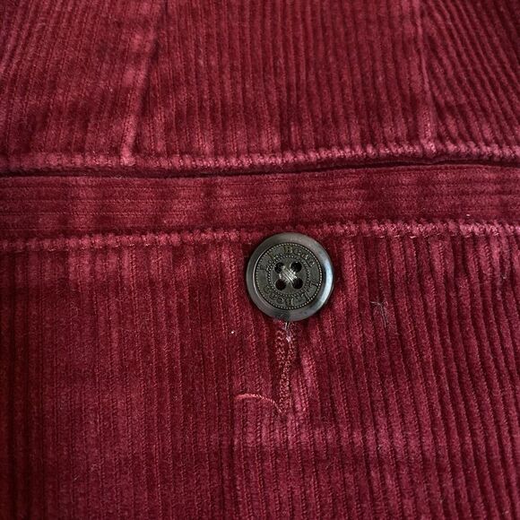 Vintage Corduroy Women Pants 16P Red High Rise Mom Tapered 90s Grunge LL Bean - Picture 12 of 14
